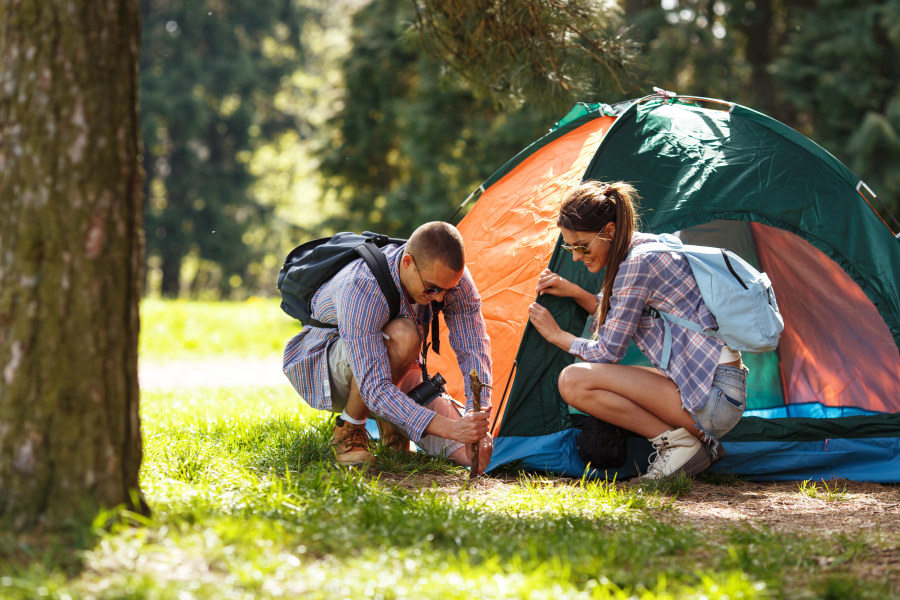 couple dans un camping 4 etoiles Saint Vincent sur Jard
